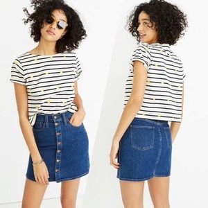 Arroyo denim button down Madewell Jean Skirt 25